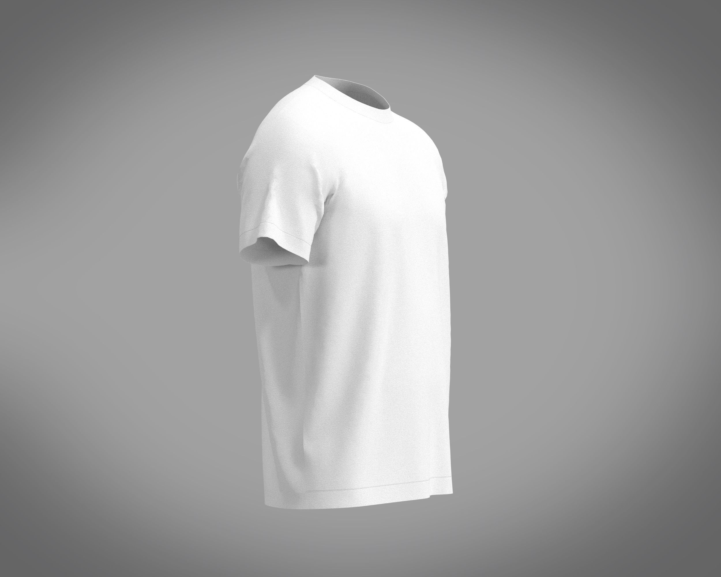 Regular Basic T-Shirt For Meta Low-poly 3D model_5