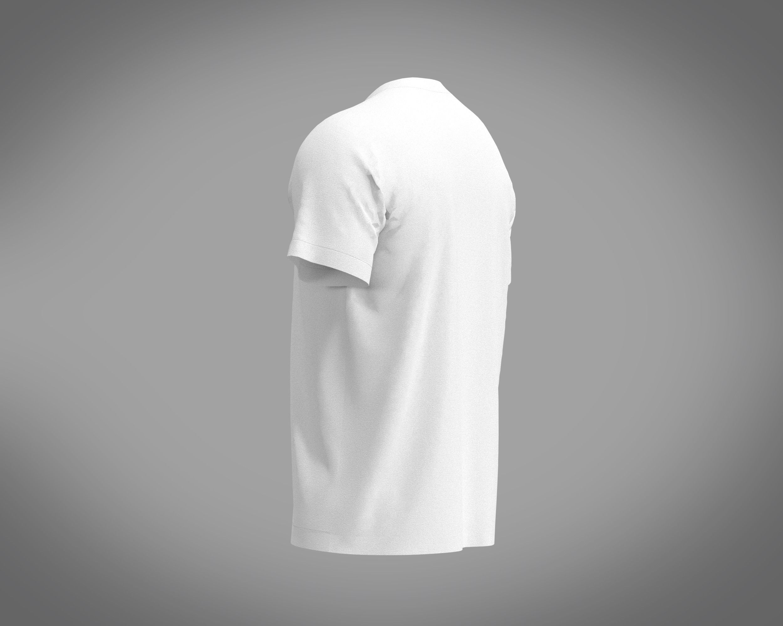 Regular Basic T-Shirt For Meta Low-poly 3D model_8