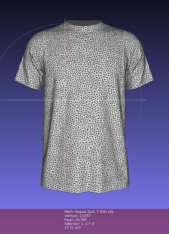 Regular Basic T-Shirt For Meta Low-poly 3D model_2