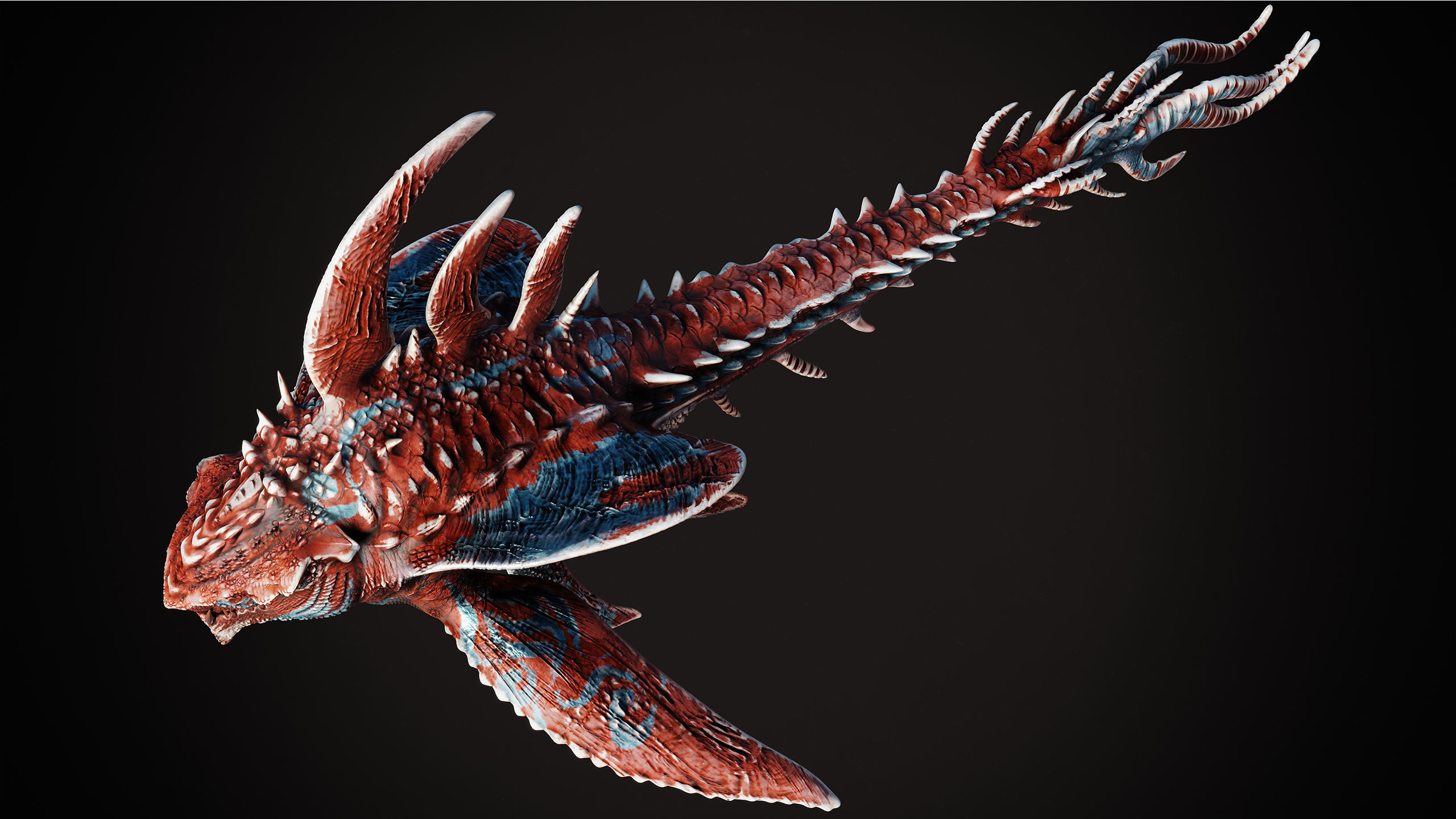 Monster fish Low-poly 3D model_1