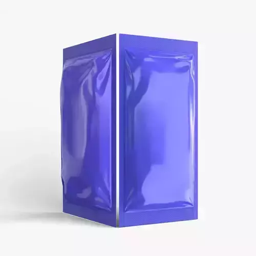 sachet packaging mockup Low-poly 3D model
