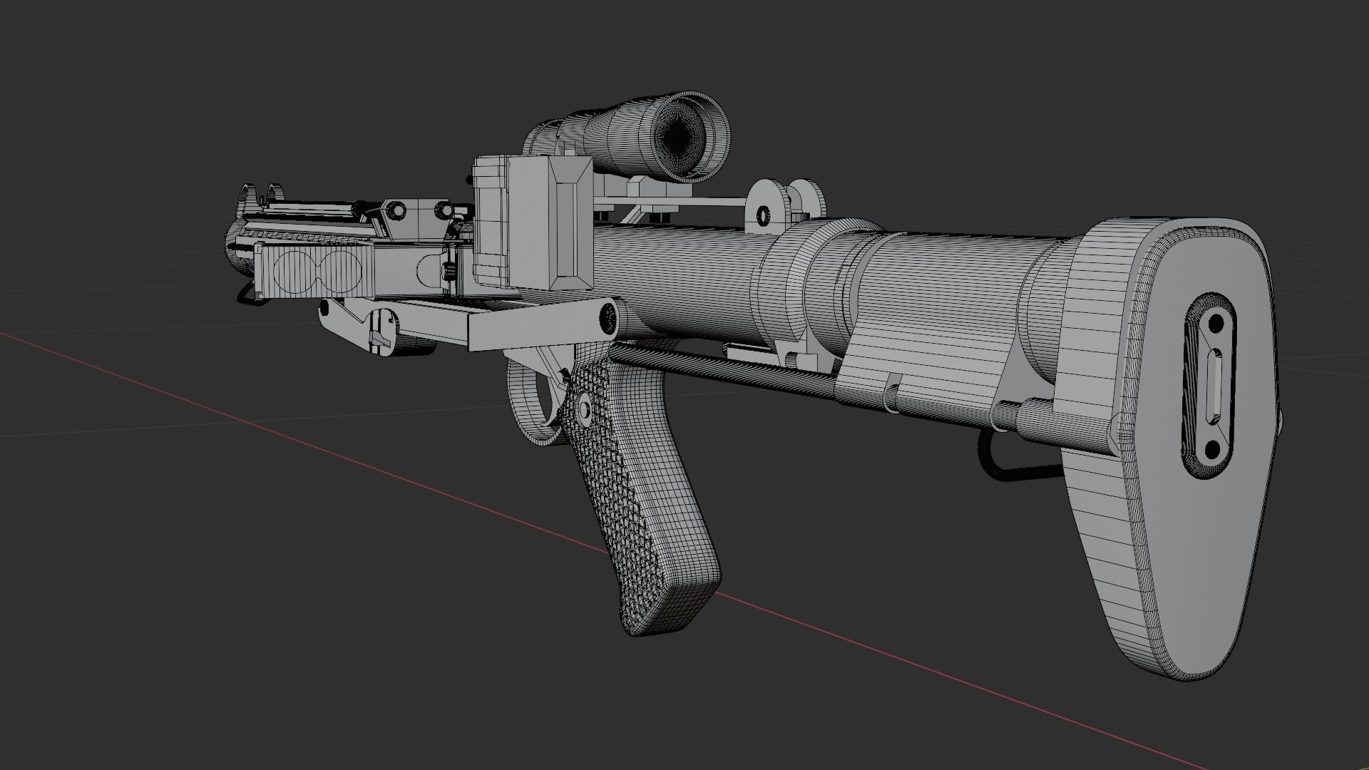 E-10A Blaster Rifle 3D model_10