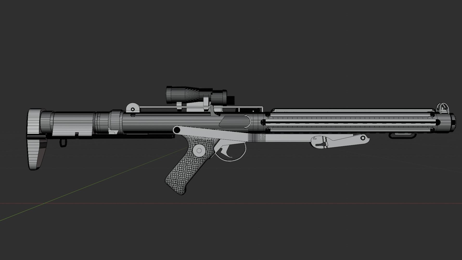 E-10A Blaster Rifle 3D model_2