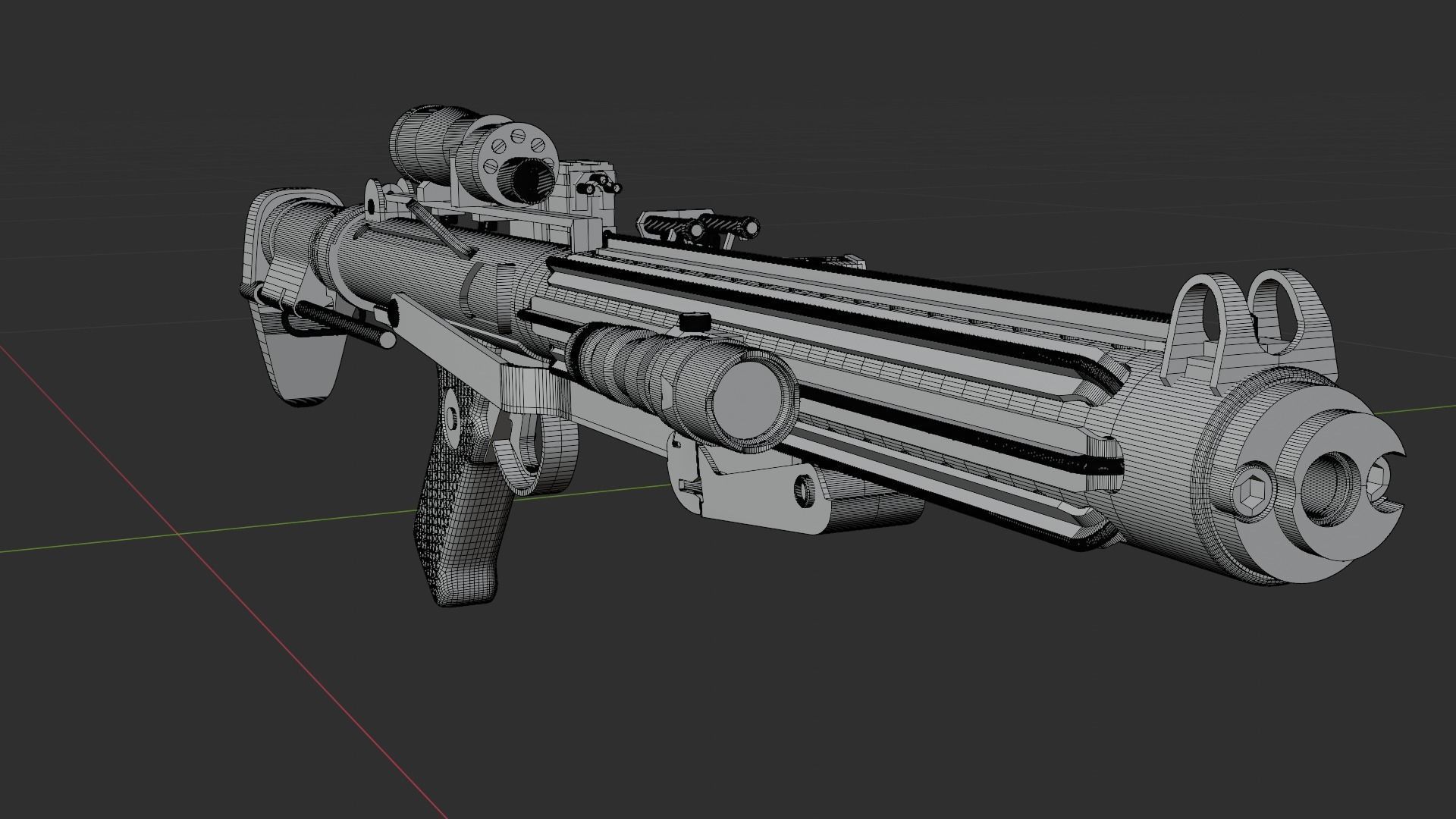 E-10A Blaster Rifle 3D model_14