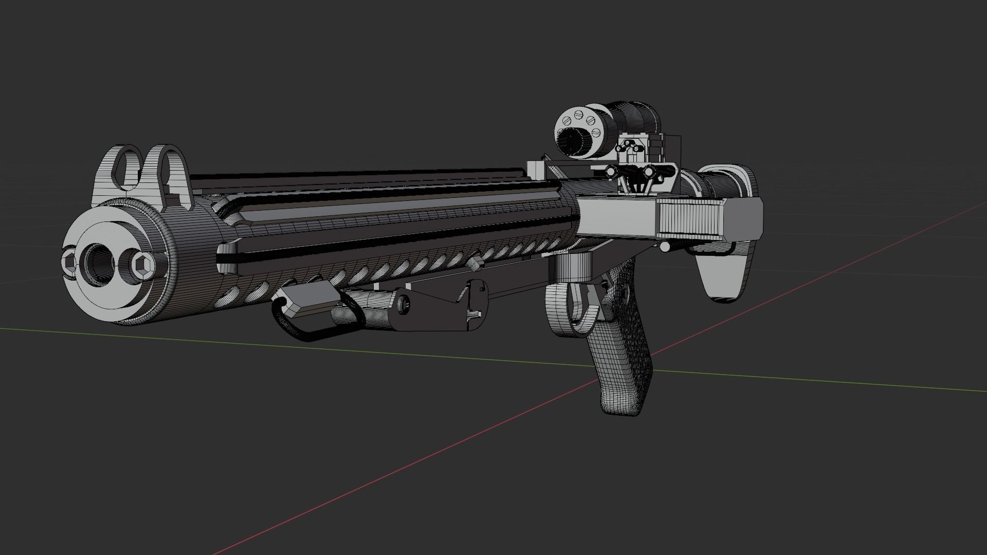 E-10A Blaster Rifle 3D model_8