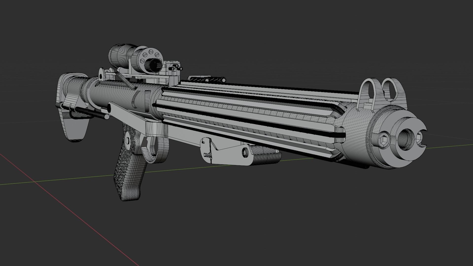 E-10A Blaster Rifle 3D model_6