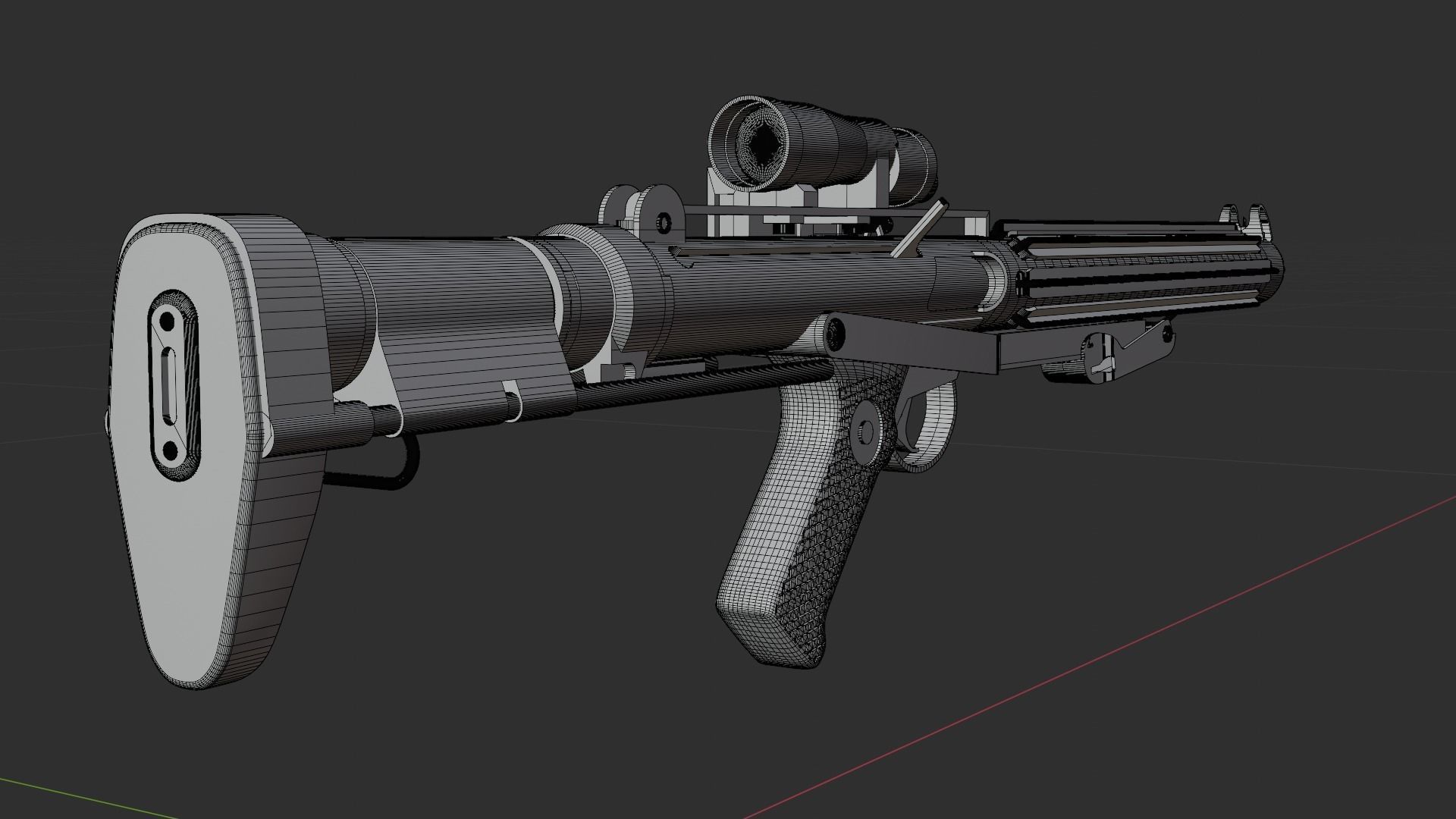 E-10A Blaster Rifle 3D model_12