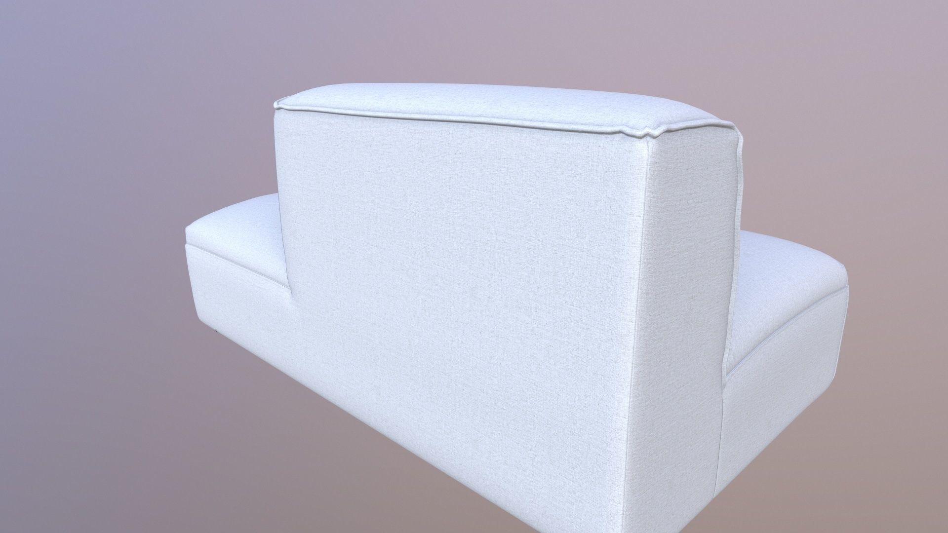 Armless Modular Piece Sofa 3D model_11