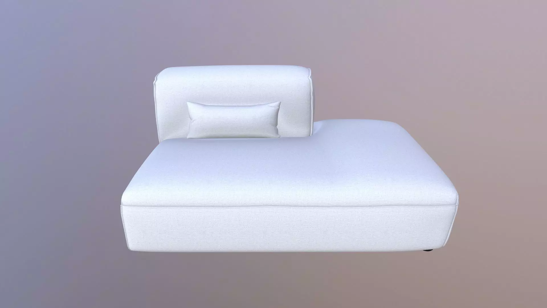 Armless Modular Piece Sofa 3D model_0