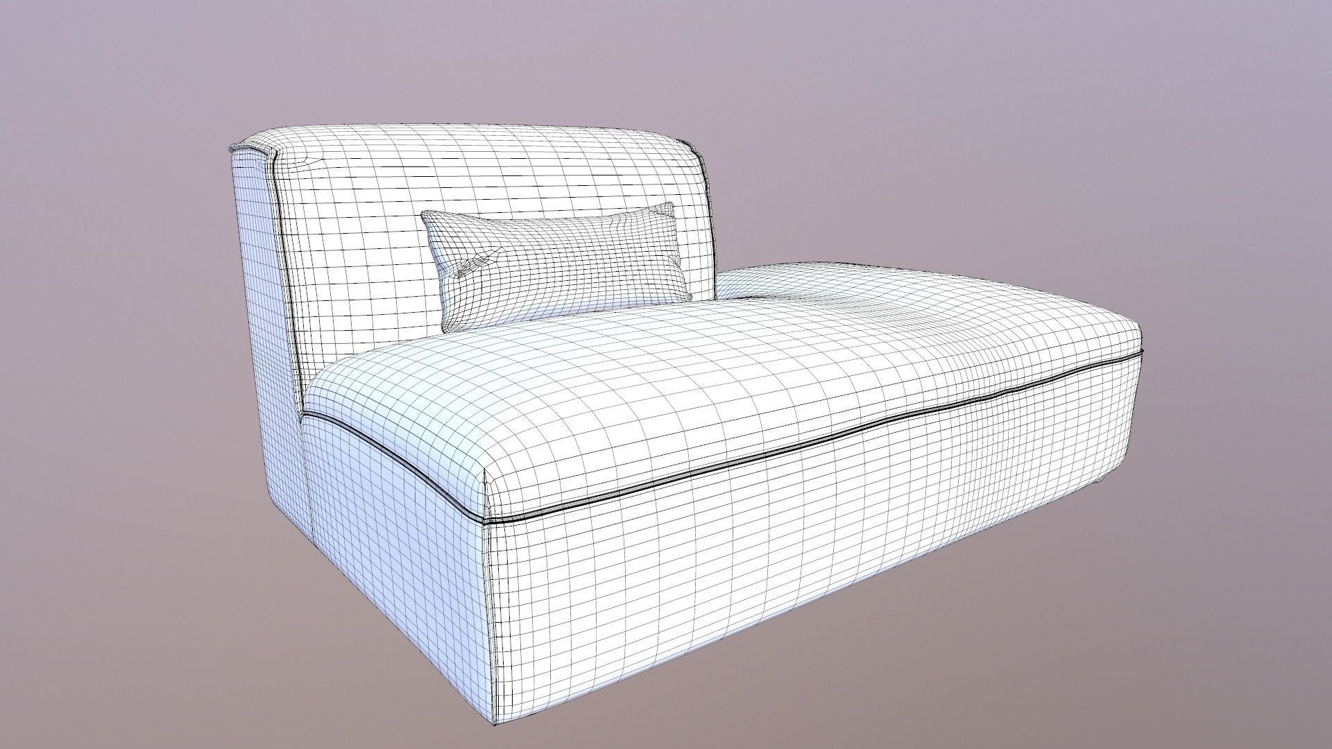 Armless Modular Piece Sofa 3D model_14