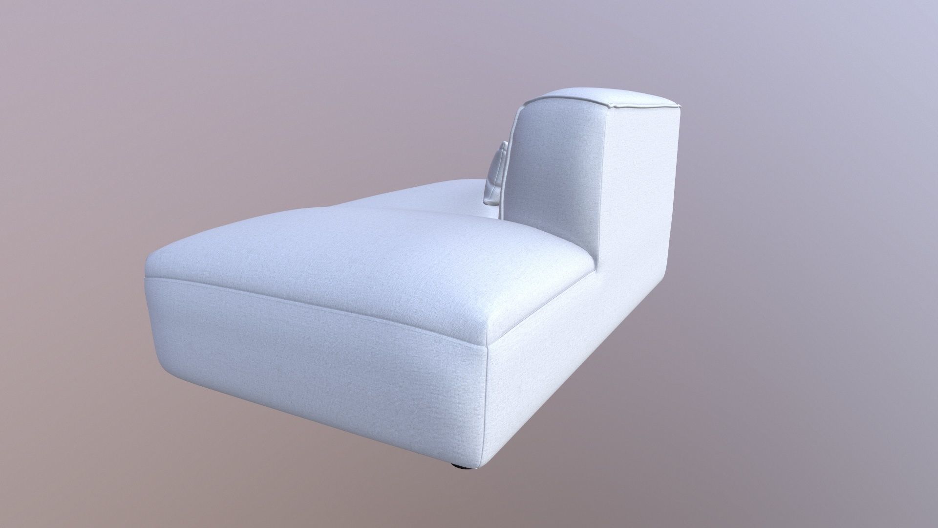 Armless Modular Piece Sofa 3D model_5