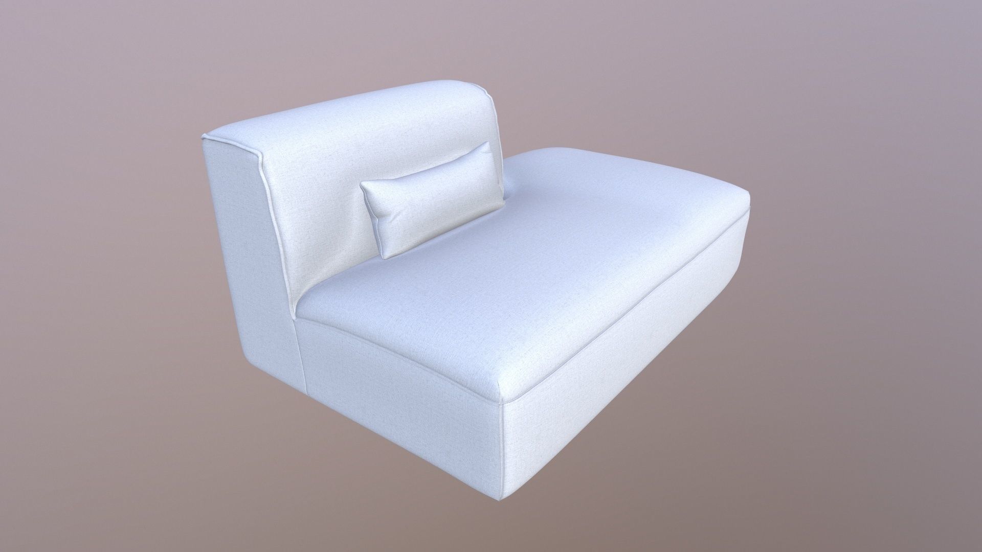 Armless Modular Piece Sofa 3D model_2