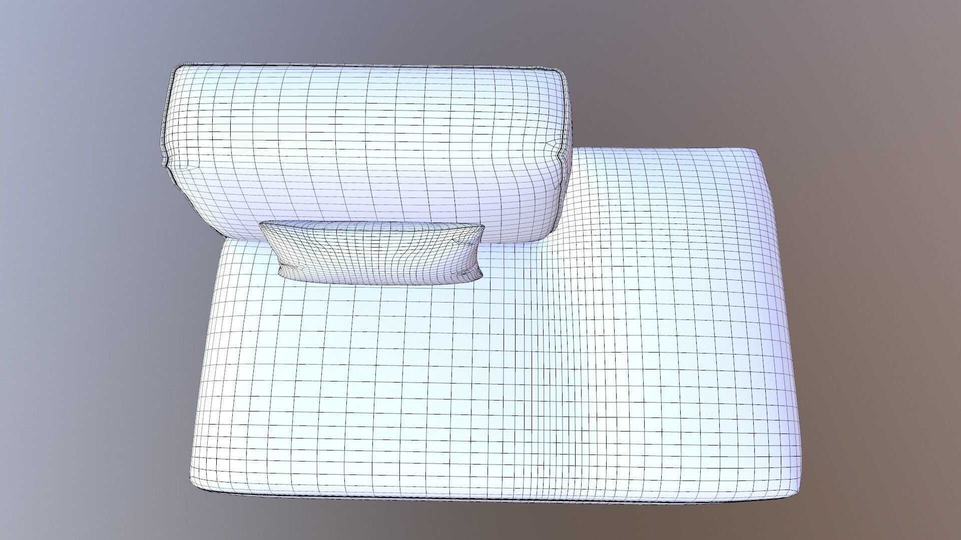 Armless Modular Piece Sofa 3D model_12