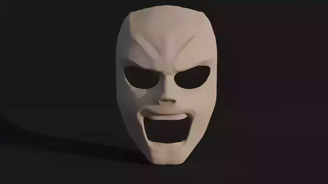 Saitama Anime Cosplay Face Mask 3D print model