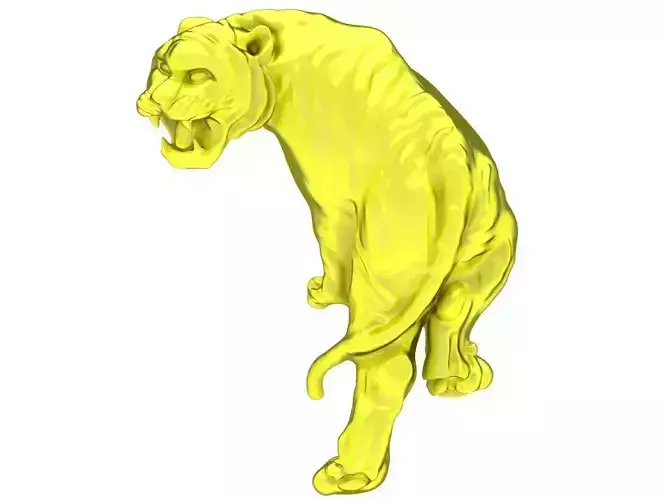 A4610 Tiger Solid Jewelry Design 3D Print