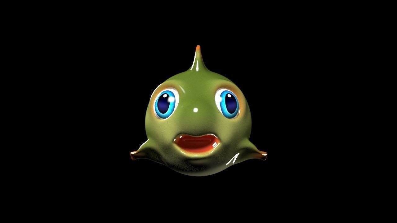 Fish Cartoon 3D Low-poly 3D model_2