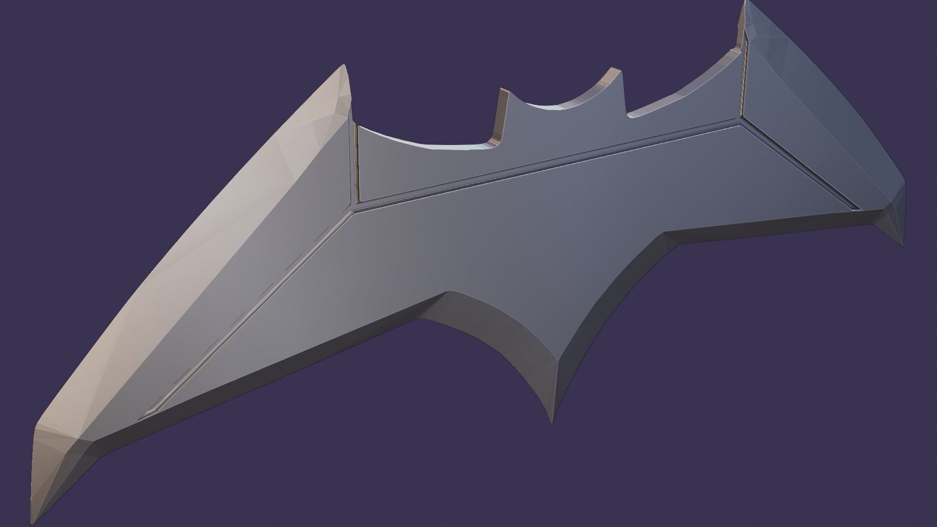 Batarang batman - animated series 3D print model_4