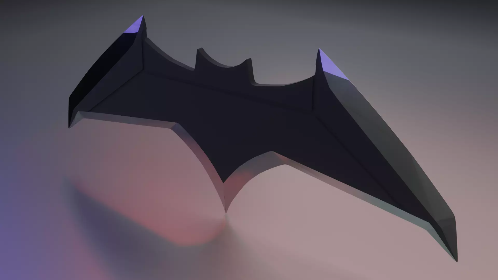 Batarang batman - animated series 3D print model_0