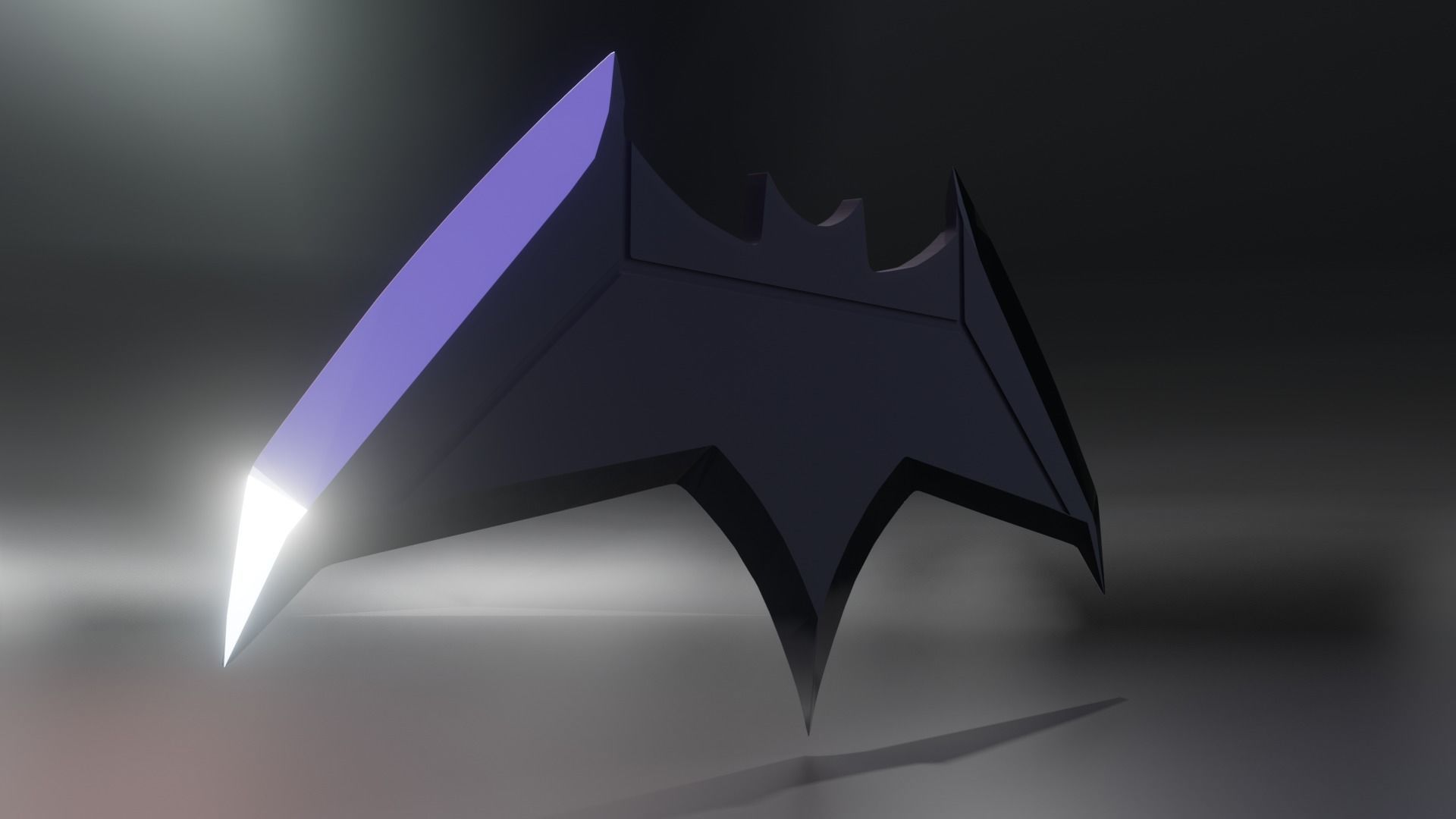 Batarang batman - animated series 3D print model_2