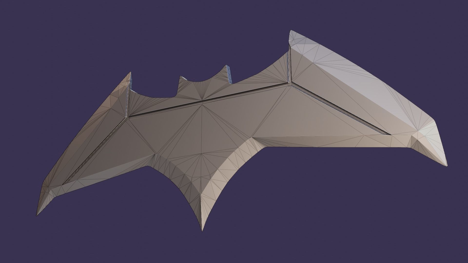 Batarang batman - animated series 3D print model_11