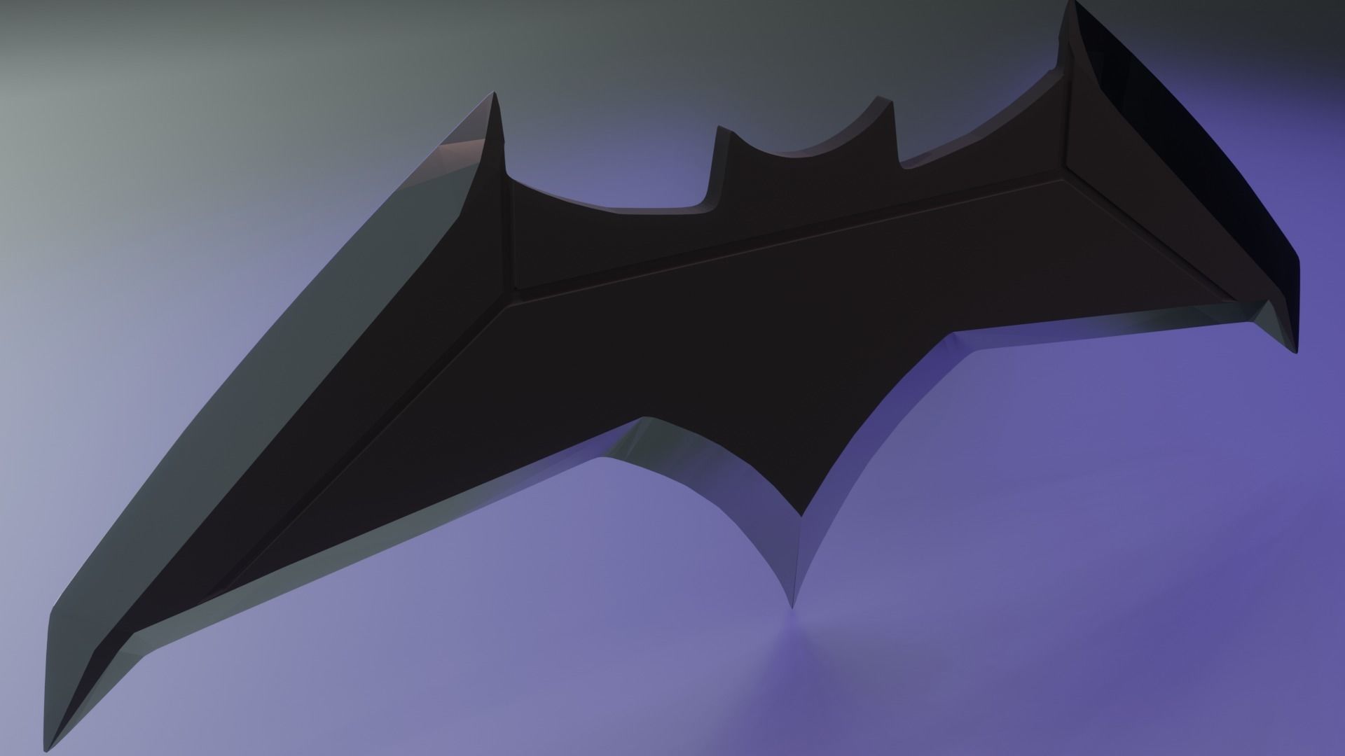 Batarang batman - animated series 3D print model_3