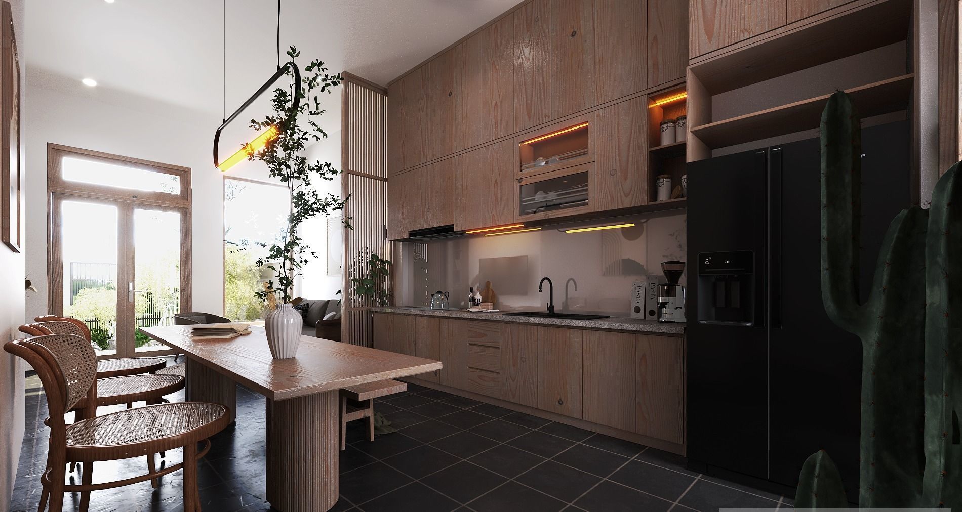 Interior Living And Kitchent Complete File 3D print model_2