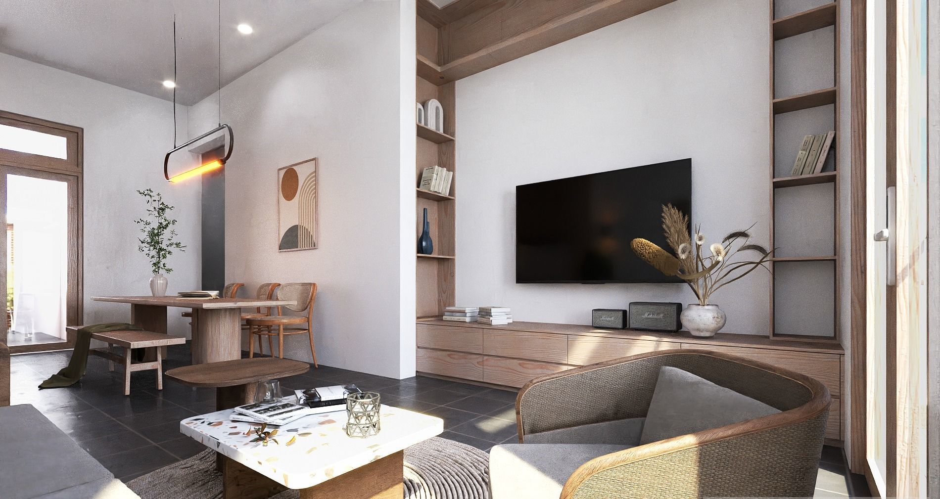 Interior Living And Kitchent Complete File 3D print model_5