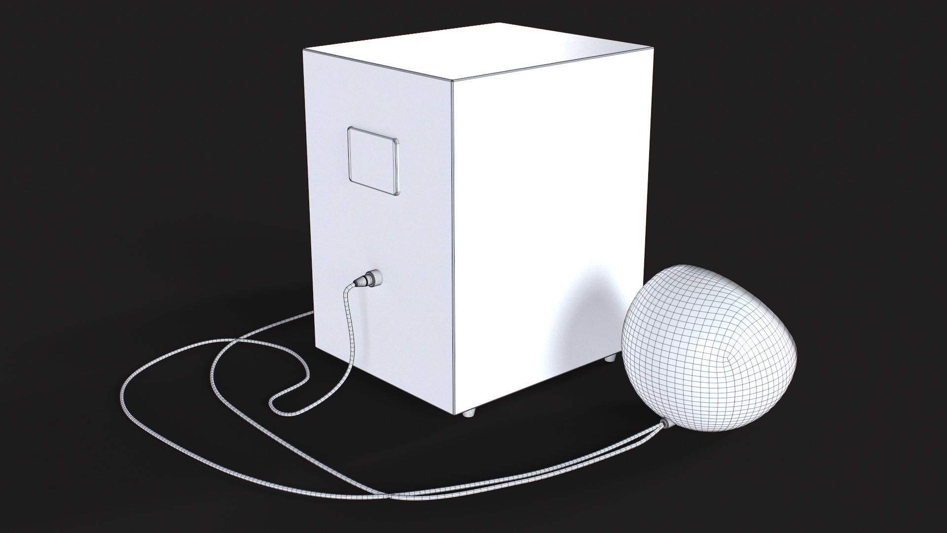 PC Speaker with Subwoofer Low-poly 3D model_20