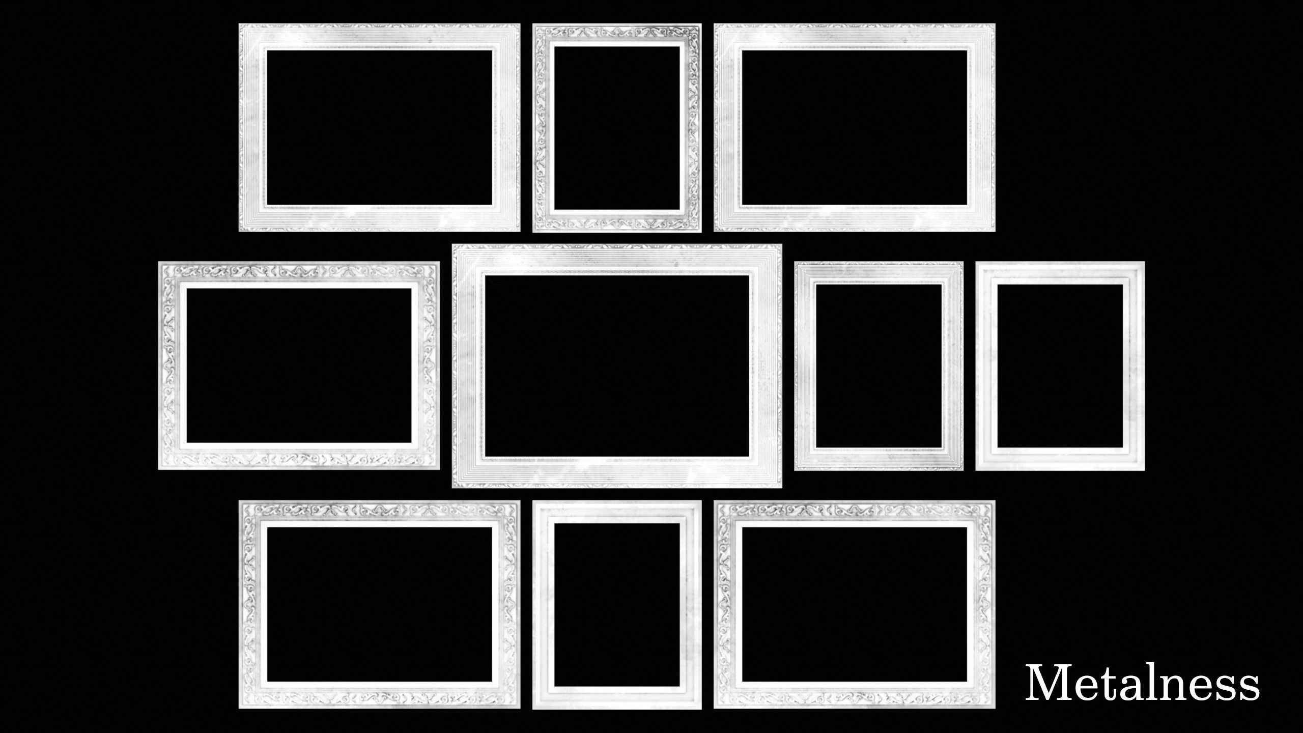 Victorian Paintings and Frames - PBR Game Ready Low-poly 3D model_23