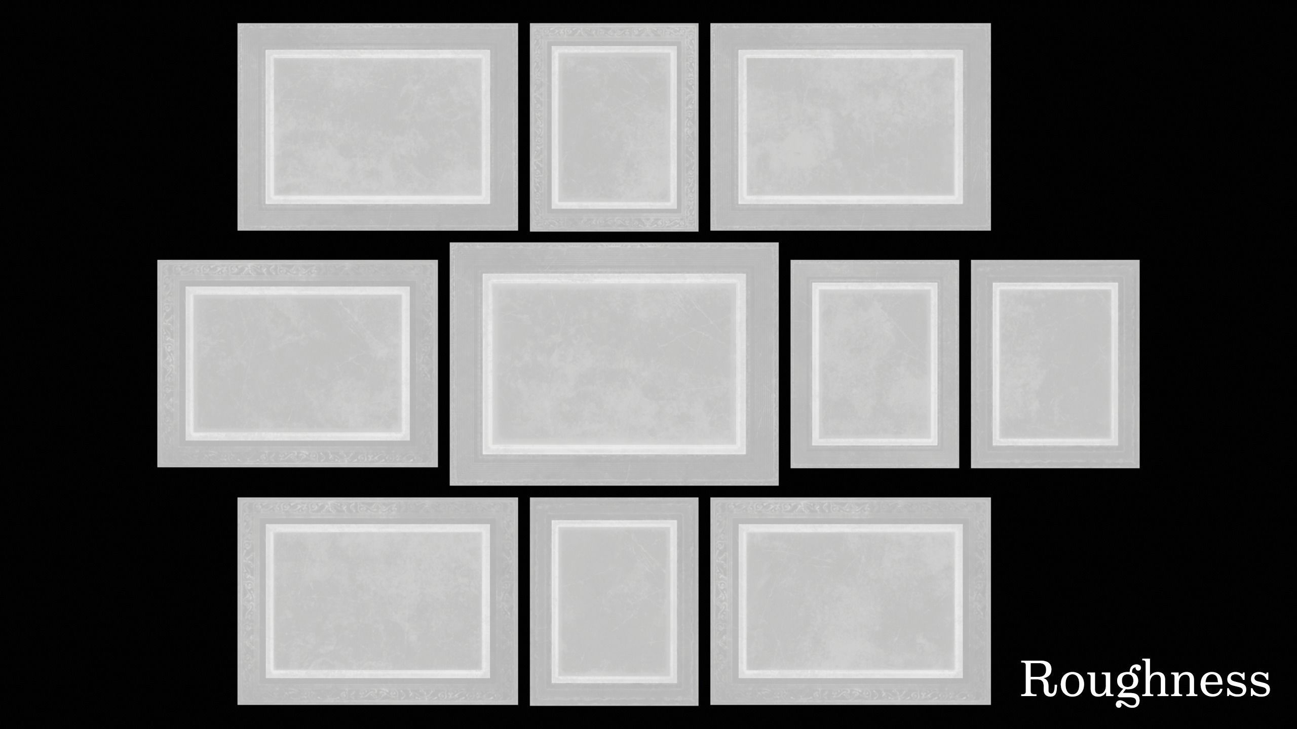 Victorian Paintings and Frames - PBR Game Ready Low-poly 3D model_21