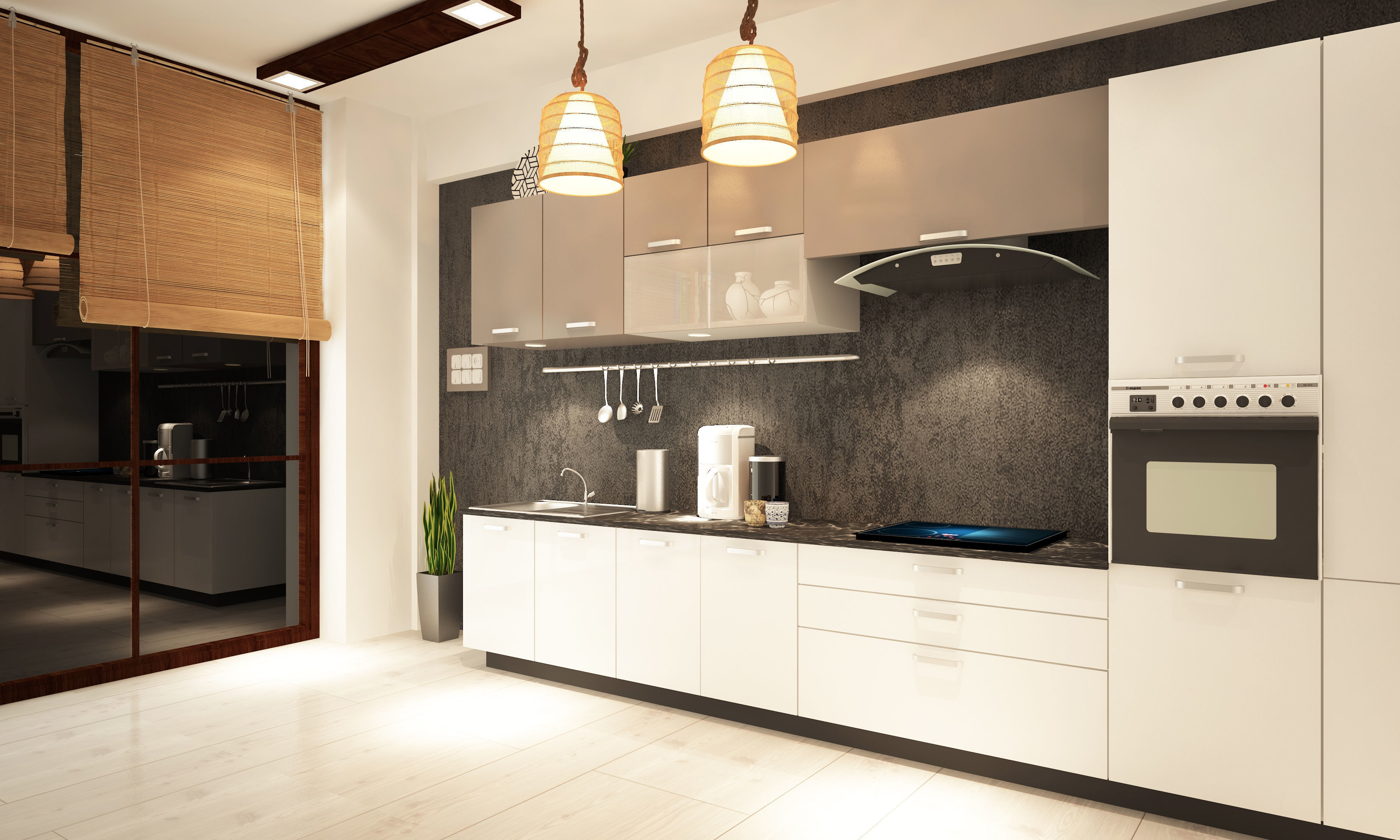 Modern Minimalistic Kitchen  3D model_4