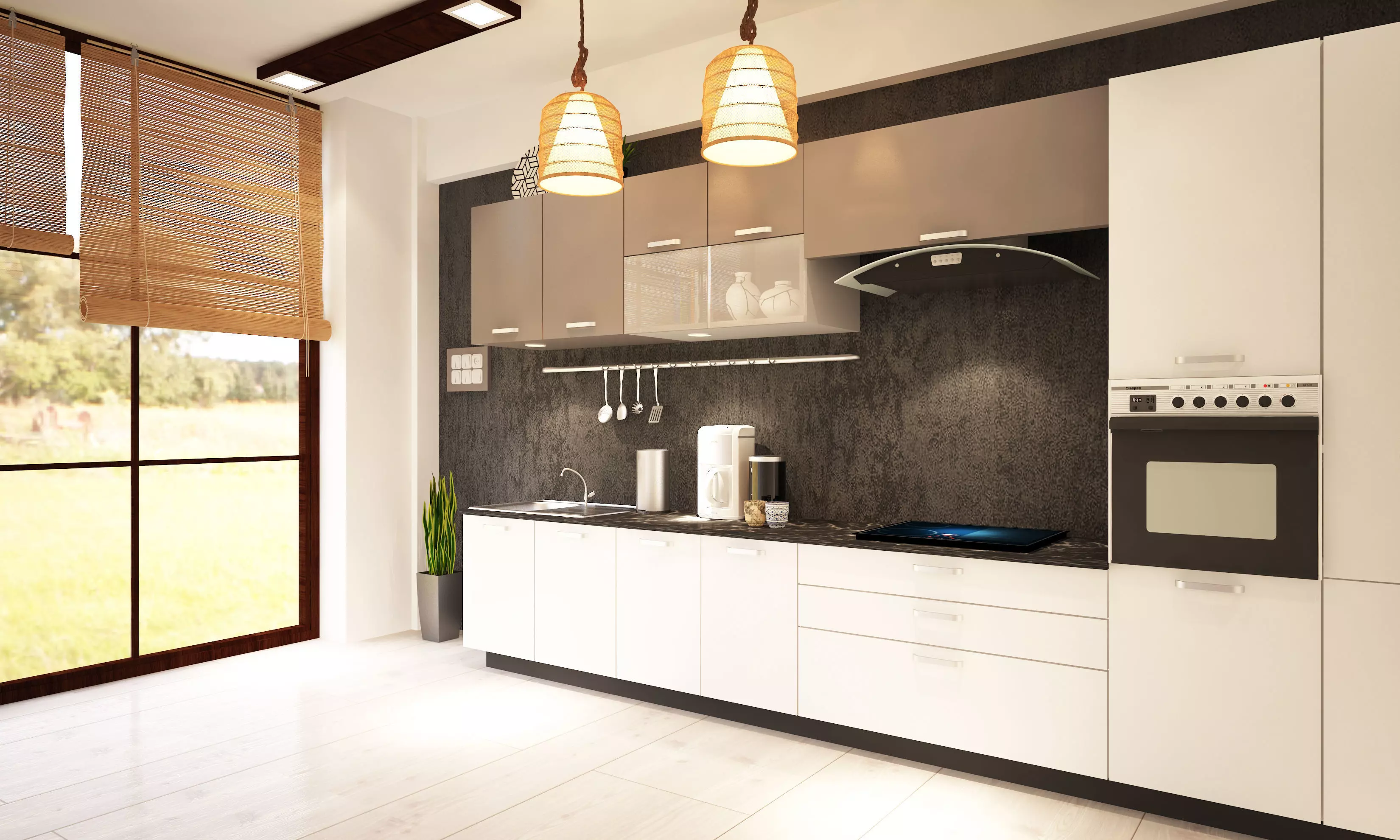 Modern Minimalistic Kitchen  3D model_0