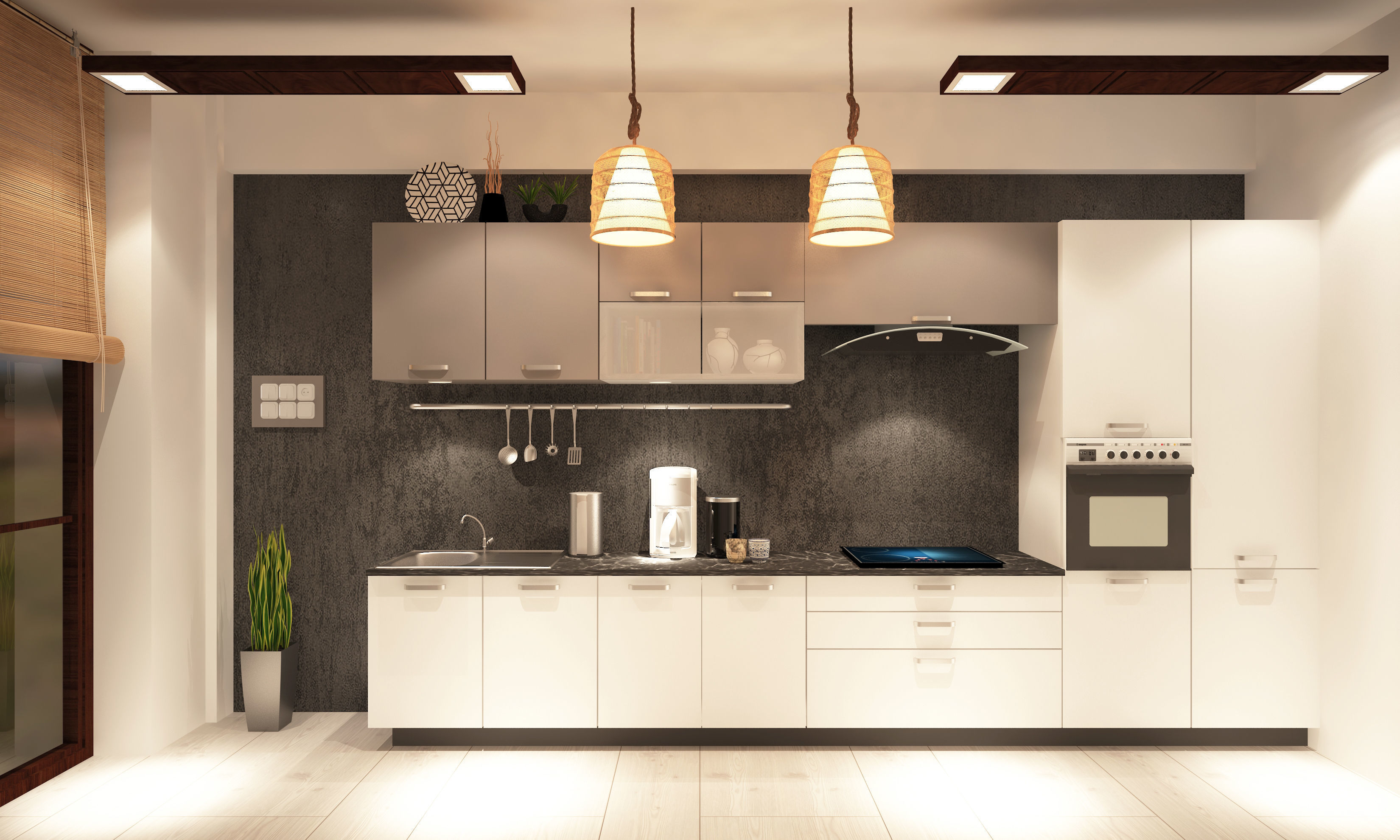 Modern Minimalistic Kitchen  3D model_5
