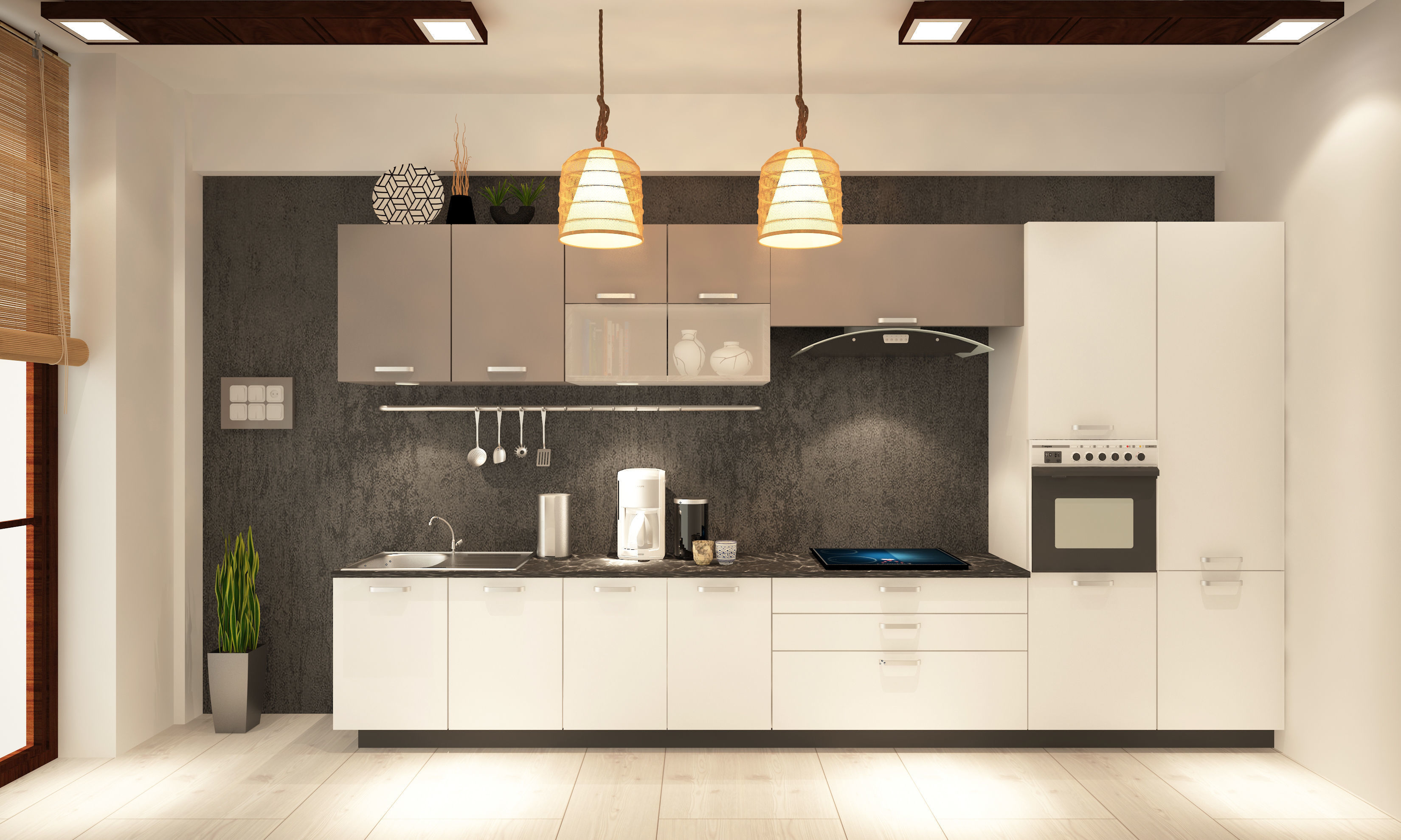 Modern Minimalistic Kitchen  3D model_3