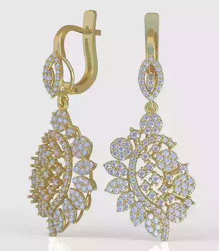 Earring 3D model 3D printable model 0236 8 3D print model