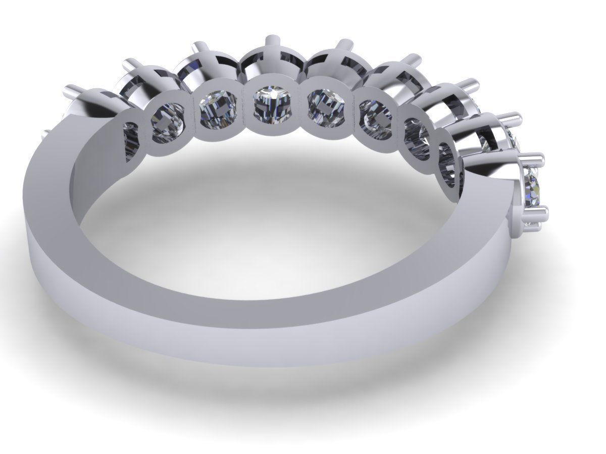 Simple Half - Eternity Band 3D print model_2