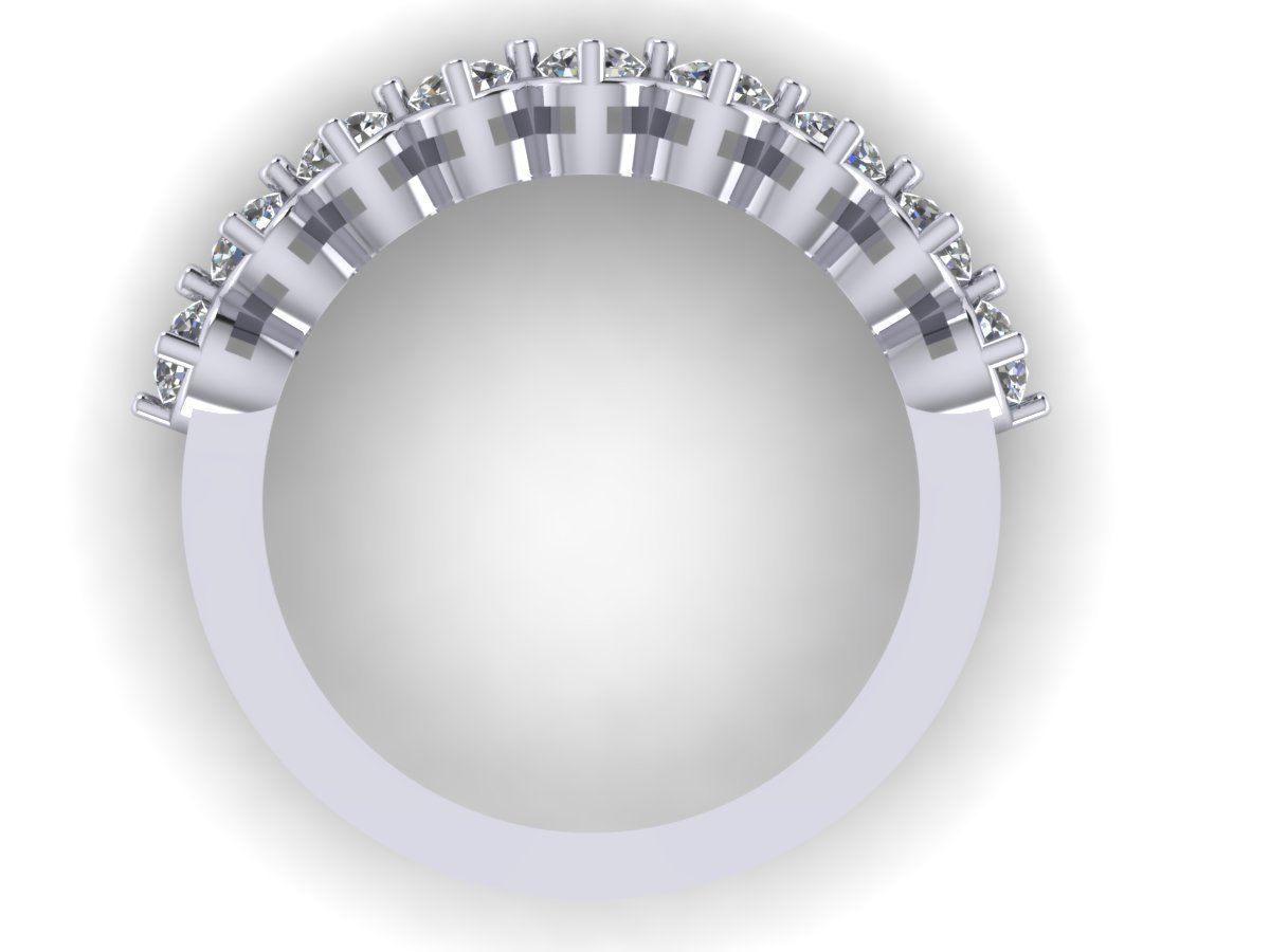 Simple Half - Eternity Band 3D print model_3