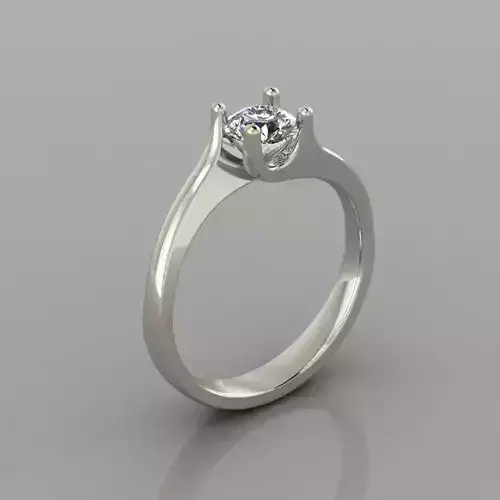 Solitaire Ring For Wedding 3d print model 29