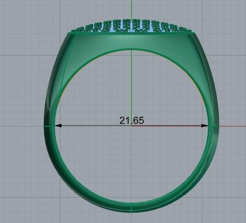 Big Ring With many diamonds 28 3D print model_1