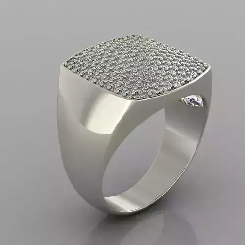 Big Ring With many diamonds 28 3D print model