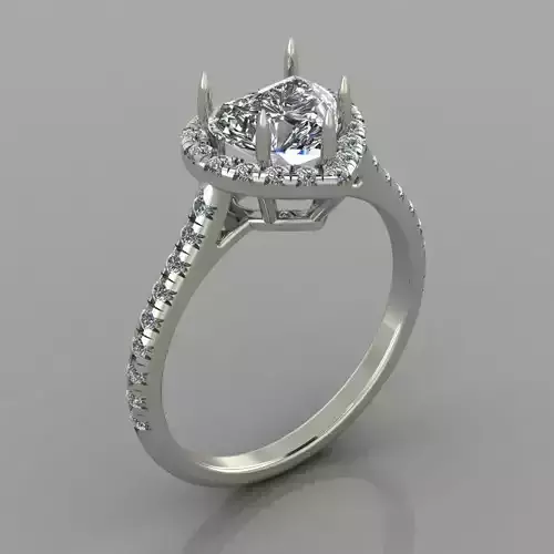 Jewelry Ring With Heart Stones 27