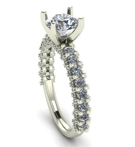 Solitaire Ring For Women 3d print model 26 3D print model_5