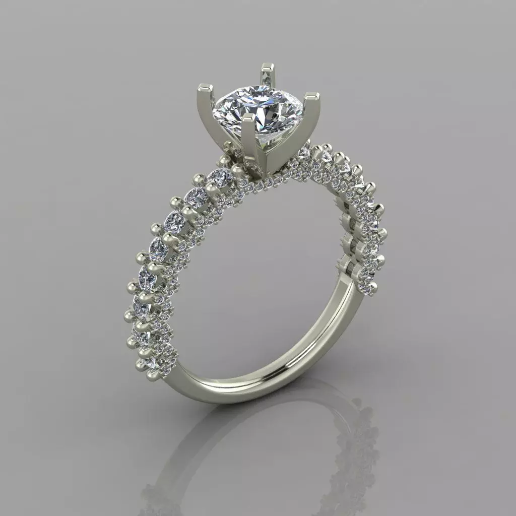 Solitaire Ring For Women 3d print model 26 3D print model_0
