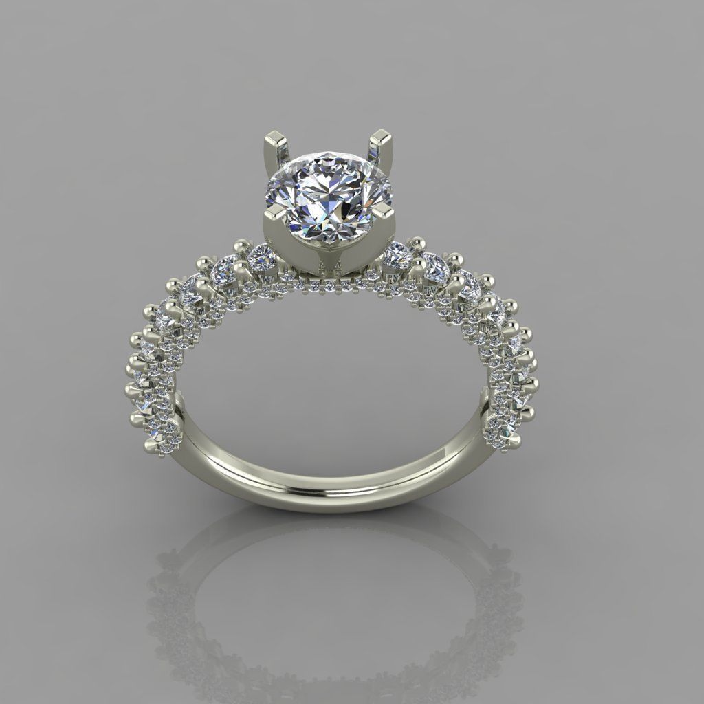 Solitaire Ring For Women 3d print model 26 3D print model_1