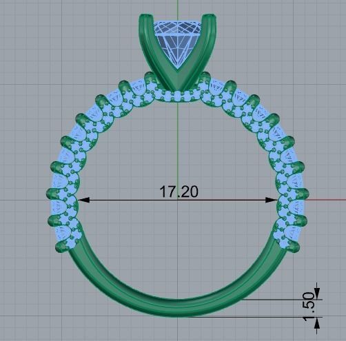 Solitaire Ring For Women 3d print model 26 3D print model_3
