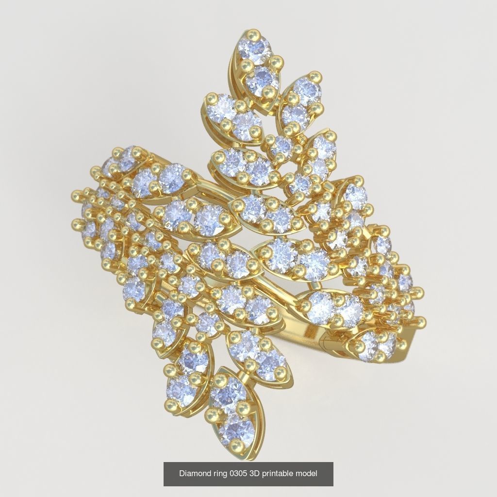 Ring Bracelet Earring and Pendant Set 3D printable model 0072 3D Model Collection_8