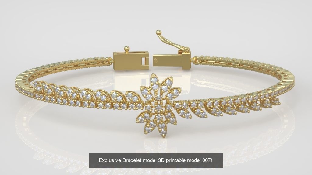 Ring Bracelet Earring and Pendant Set 3D printable model 0072 3D Model Collection_5