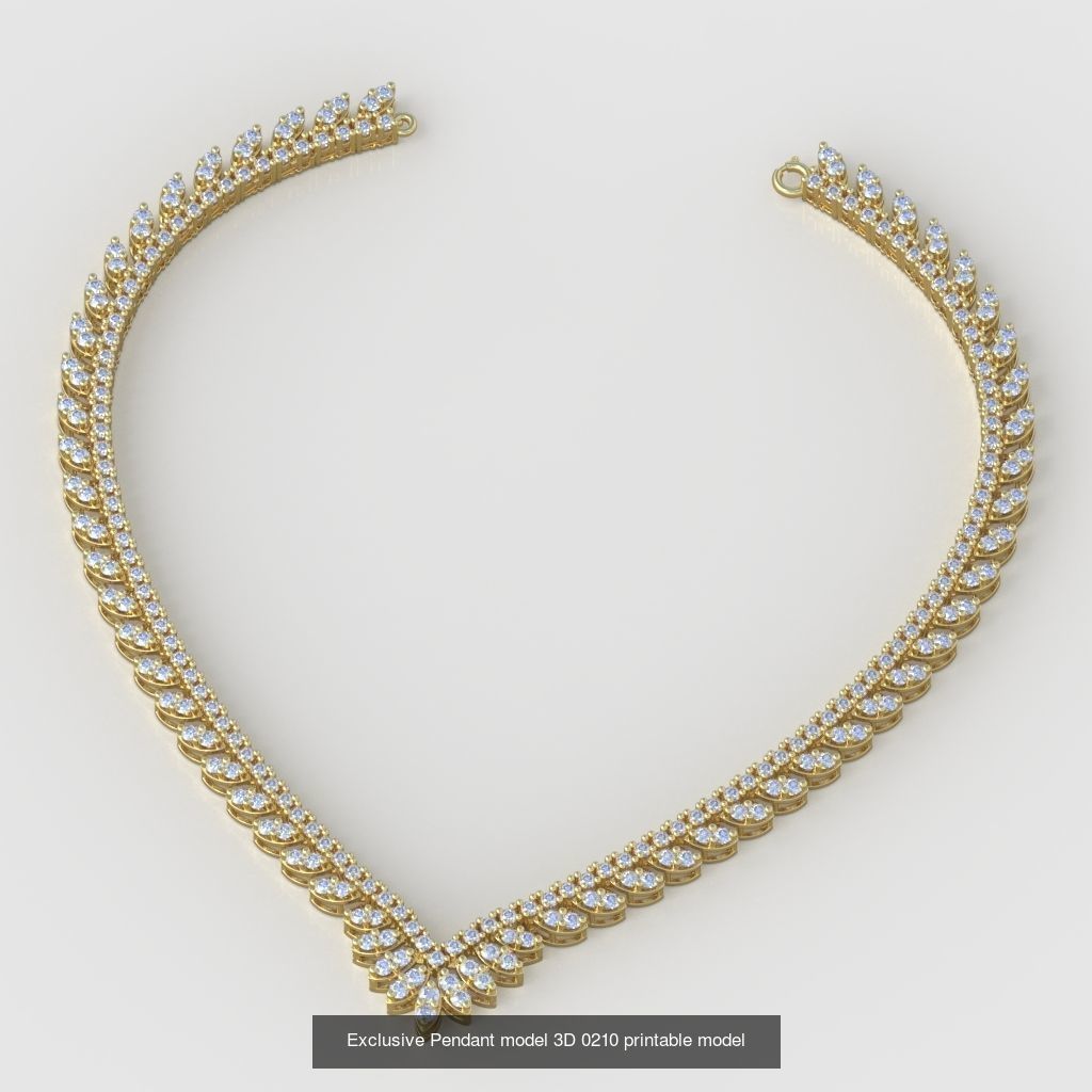 Ring Bracelet Earring and Pendant Set 3D printable model 0072 3D Model Collection_6