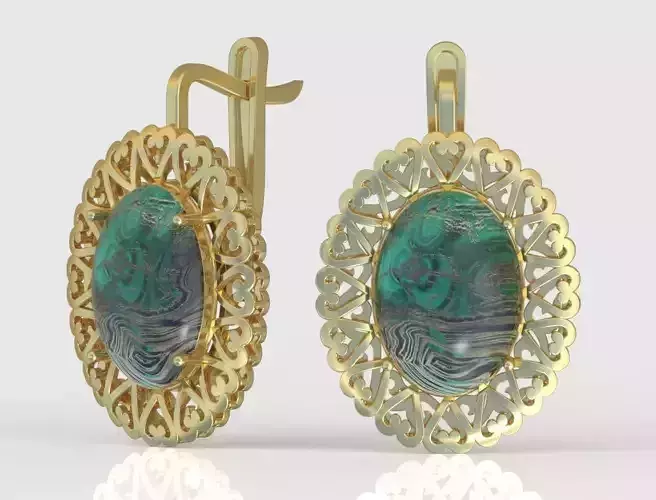 Earring 3D model 3D printable model 0239 10