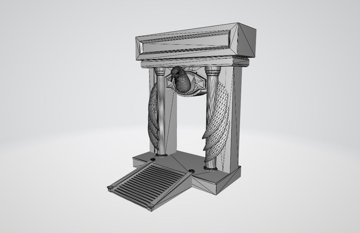 Game ready ancient gate Low-poly 3D model_9